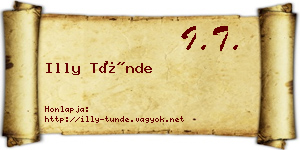 Illy Tünde névjegykártya