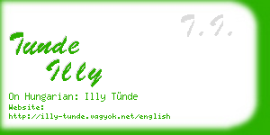 tunde illy business card