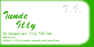 tunde illy business card